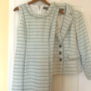 Wow gorgeous two piece suit,  dress & jacket by Karl Lagerfeld